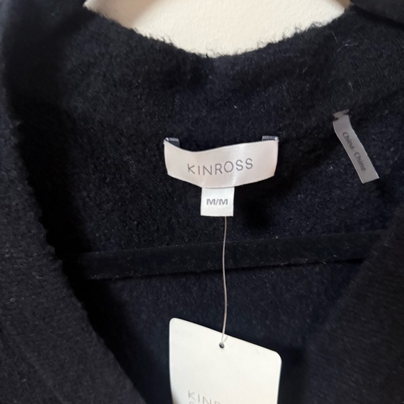 NEW Kinross Stretch Boucle Button Cardigan Cashmere & Cotton Blend - M - Picture 4 of 12